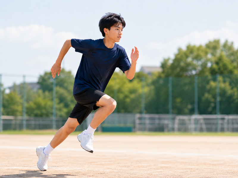 走る動きに取り組む学生のトレーニングイメージ